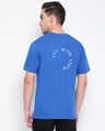 Shop Men's Blue Typography T-shirt-Full