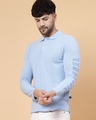 Shop Men's Blue Typography Polo T-shirt-Design