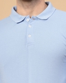 Shop Men's Blue Typography Polo T-shirt