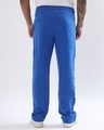 Shop Men's Blue Typography Relaxed Fit Track Pants-Full