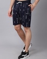Shop Men's Blue Typography Slim Fit Shorts-Design