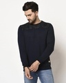 Shop Men's Blue Typography Sweatshirt-Front