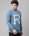 Shop Men's Blue Typography Sweatshirt-Design