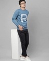 Shop Men's Blue Typography Sweatshirt