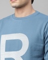 Shop Men's Blue Typography Sweatshirt