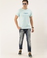 Shop Men's Blue Typography T-shirt