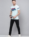 Shop Men's Blue Typography Slim Fit T-shirt-Full