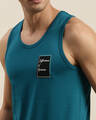 Shop Men's Blue Typography Tank Top-Full