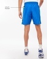 Shop Men's Blue Typography Utlity Shorts-Full
