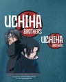 Shop Men's Blue Uchiha Brothers Graphic Printed Oversized T-shirt