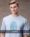 Shop Men's Blue Unique Graphic Printed Oversized T-shirt