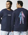 Shop Men's Blue Universal Astro Graphic Printed Plus Size T-shirt-Front
