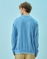 Shop Men's Blue Upside Down Typography Flatknit Sweater-Full