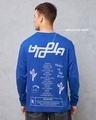 Shop Men's Blue Utopia Graphic Printed Oversized T-shirt-Full
