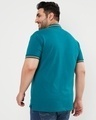 Shop Men's Blue Varsity Plus Size Polo T-shirt-Design