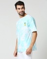 Shop Men's Blue Vibing Pineapple Oversized T-shirt