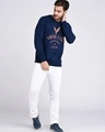 Shop Men's Blue Vintage Typography Sweatshirt