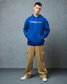 Shop Men's Blue Vivid Typography Oversized Hoodies-Full