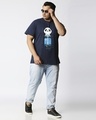 Shop Men's Blue Vroom Panda Graphic Printed Plus Size T-shirt-Full