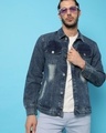 Shop Men's Blue Washed Denim Jacket