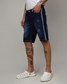 Shop Men's Blue Washed Distressed Denim Shorts-Design