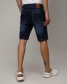 Shop Men's Blue Washed Distressed Denim Shorts-Full
