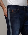 Shop Men's Blue Washed Distressed Denim Shorts