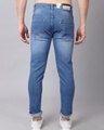 Shop Men's Blue Washed Distressed Slim Fit Jeans-Full