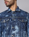 Shop Men's Blue Washed Denim Jacket-Full