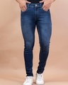 Shop Men's Blue Washed Jeans-Front