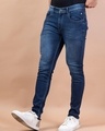 Shop Men's Blue Washed Jeans-Design