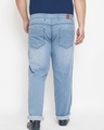 Shop Men's Blue Washed Plus Size Jeans-Full