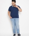 Shop Men's Blue Washed Plus Size Jeans