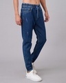 Shop Men's Blue Washed Jogger Jeans-Design