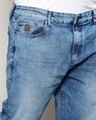 Shop Men's Blue Washed Oversized Plus Size Jeans