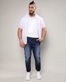 Shop Men's Blue Washed Plus Size Jogger Jeans-Full