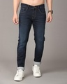 Shop Men's Blue Washed Slim Fit Jeans-Front