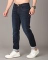 Shop Men's Blue Washed Slim Fit Jeans-Design