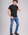 Shop Men's Blue Washed Slim Fit Jeans-Design