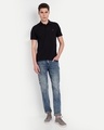 Shop Men's Blue Washed Slim Fit Jeans-Full