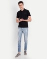 Shop Men's Blue Washed Slim Fit Jeans-Full