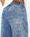 Shop Men's Blue Washed Straight Fit Mid-Rise Jeans