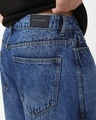 Shop Men's Blue Washed Straight Fit Shorts