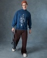 Shop Men's Blue Welcome Home Graphic Printed Oversized Sweatshirt