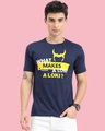 Shop Men's Blue What Makes A Loki Typography T-shirt-Front