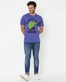Shop Men's Blue When I'm Hungry Graphic Printed T-shirt-Full
