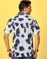 Shop Men's Blue & White Abstract Printed Relaxed Fit Shirt-Design