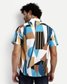 Shop Men's Blue & White All Over Abstract Printed Shirt-Design