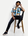 Shop Men's Blue & White All Over Abstract Printed Shirt-Full