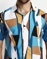 Shop Men's Blue & White All Over Abstract Printed Shirt